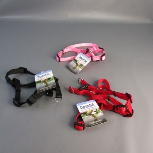 Coastal Pet Comfort Wrap Adjustable Nylon Dog Harness Lot of 3 S Black Red Pink