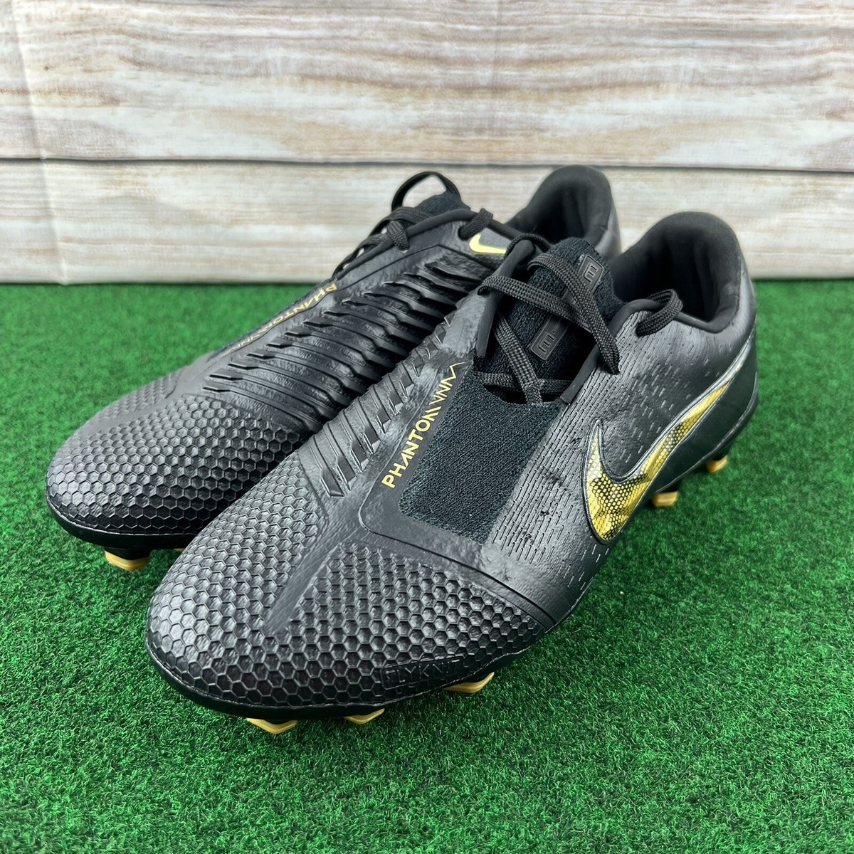 ⚽️Nike Phantom Venom Elite FG Soccer Cleats Black Gold Men ⚽️Nike Phantom Venom Elite FG Soccer Cleats Black Gold Men
