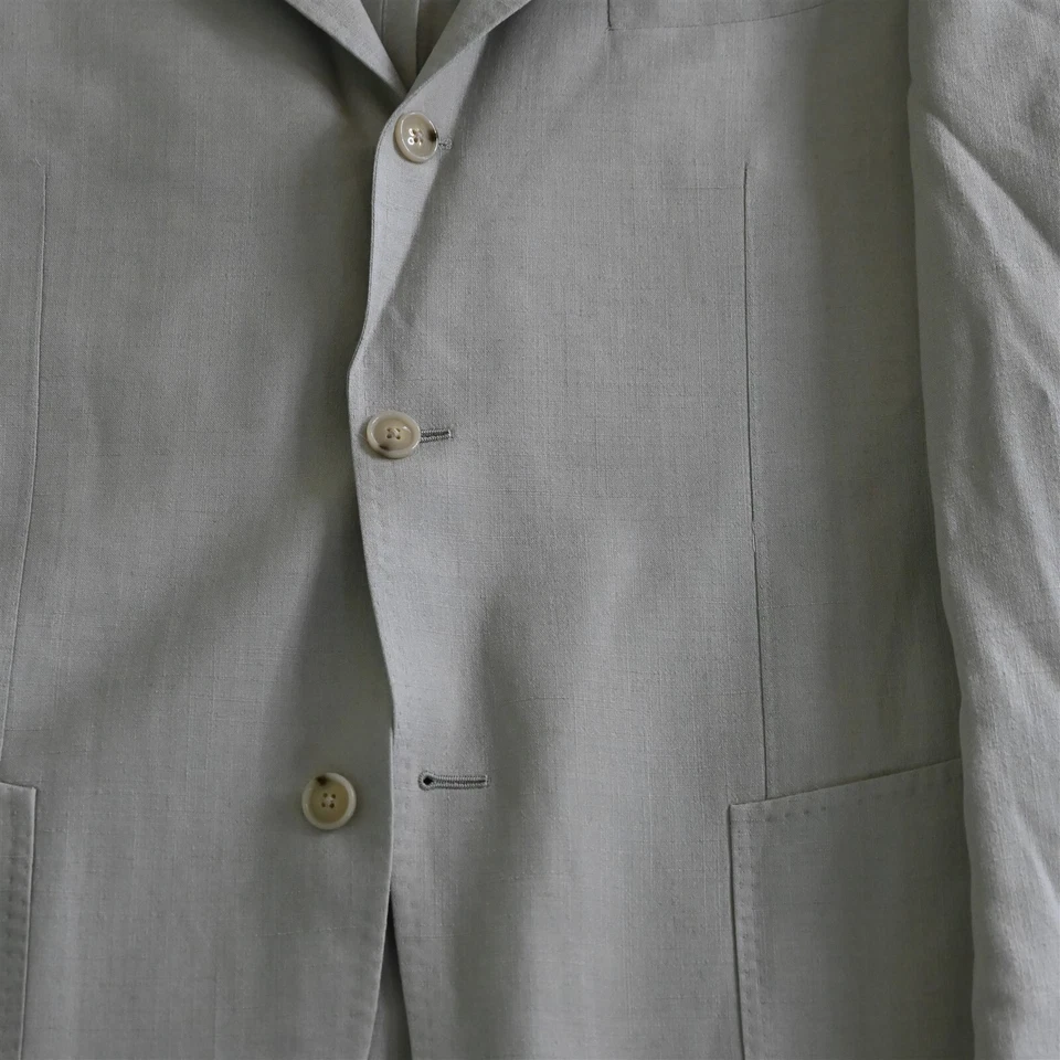 Suitsupply 46L Ethomas Wool Silk Linen Roma Patch Relaxed Blazer Sport Coat - Image 3 of 4