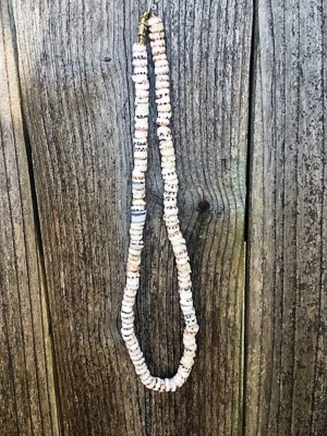 Lot of 2 (Two) 18'' Smooth Tiger Puka Shell Necklaces Chokers - Extra Cool