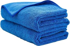 AIDEA Microfiber Towels for Cars-2PK, Large 2 Pack-24 inch x 31 inch, Blue 