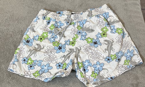 VILEBREQUIN Men’s XXL Shorts Beach Trunks Gecko Lizard Flower Liner Removed - Picture 3 of 8