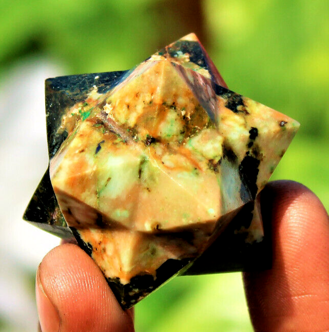 40MM Green Chrysocolla Crystal 12 Point Healing Merkabah Chakra ...
