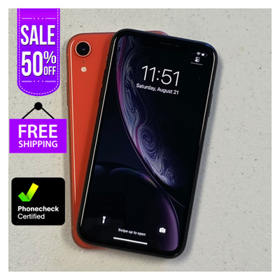 Apple iPhone XR 64GB White Coral Blue Unlocked Verizon At&t - Excellent
