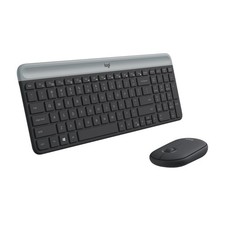 Logitech MK470 Full-size Wireless Scissor Keyboard and Mouse Bundle - Black/Gray