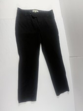 Banana Republic Women's Black Solid Dress Pants Flat Front Pockets Size 2