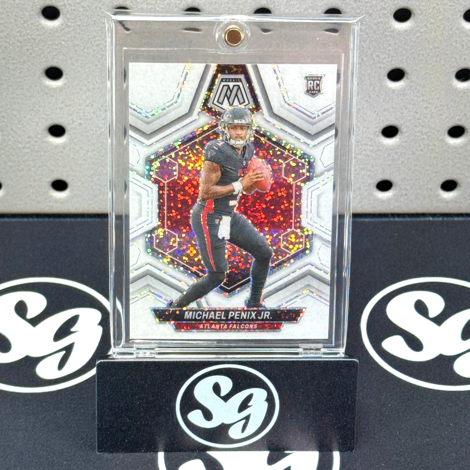 MICHAEL PENIX JR. 2024 Panini Mosaic #308 White Sparkle SSP Rookie Card RC SP