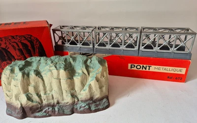 HO JOUEF LOT PONT METALLIQUE ET TUNEL - Photo 1/4