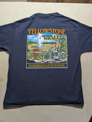 #ad #ad Harley Davidson Yellowstone Bozeman Montana Old Faithful Geyser Pocket Size XL $15.00