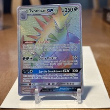 Pokemon 2018 Lost Thunder Secret Rare Holo Rainbow Tyranitar GX 223/214 on eBay