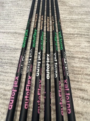 AutoFlex sf505 Iron Shafts with Black Iomic Sticky 3.5 Over Grips