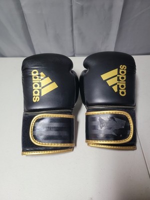 Adidas AdiH80 Hybrid 80 10 oz Training Boxing Gloves Black Gold Kickboxing