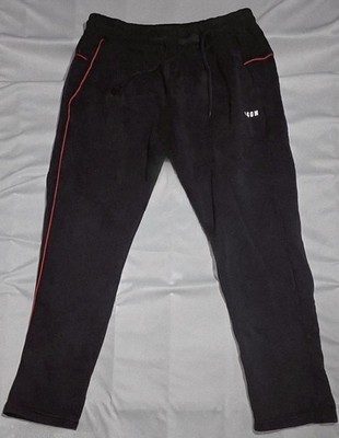 MSGM Milano Black Sweatpants, Men Size XL, Logo - Flawed 