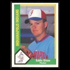 Eddie Dixon #60 1990 CMC Minor League Indianapolis Indians Baseball Card MLB NM