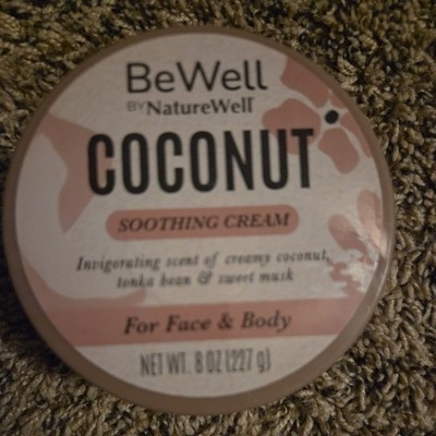 BeWell by NatureWell Coconut Soothing Cream for Face & Body (8 oz) New