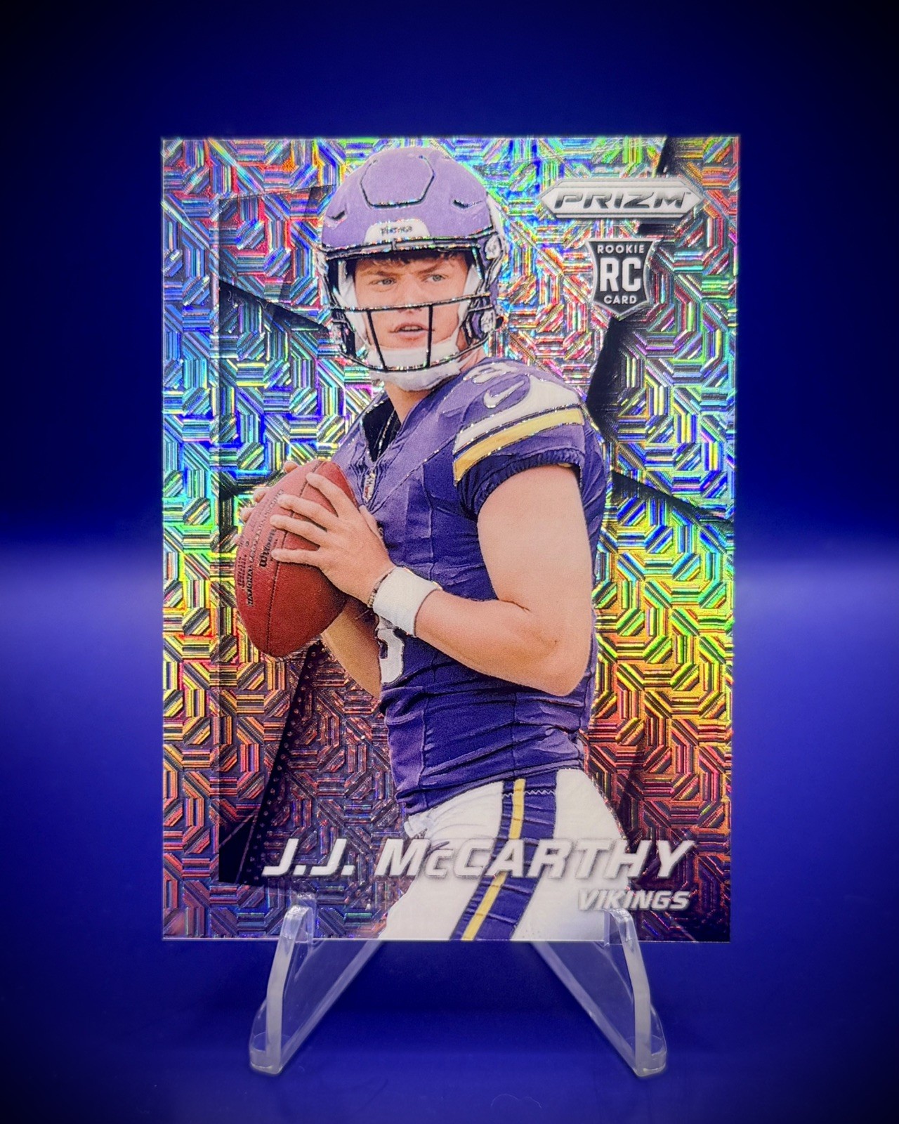 2024 Panini Prizm Flashback Rookie J.J. McCarthy #3 Mojo Prizm /25 Vikings