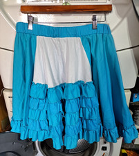 Vintage Full Circle Skirt Ruffle Square Dance Prairie Rockabilly