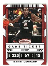 2020 Panini Contenders Draft Picks #18 Kawhi Leonard Game Ticket Purple