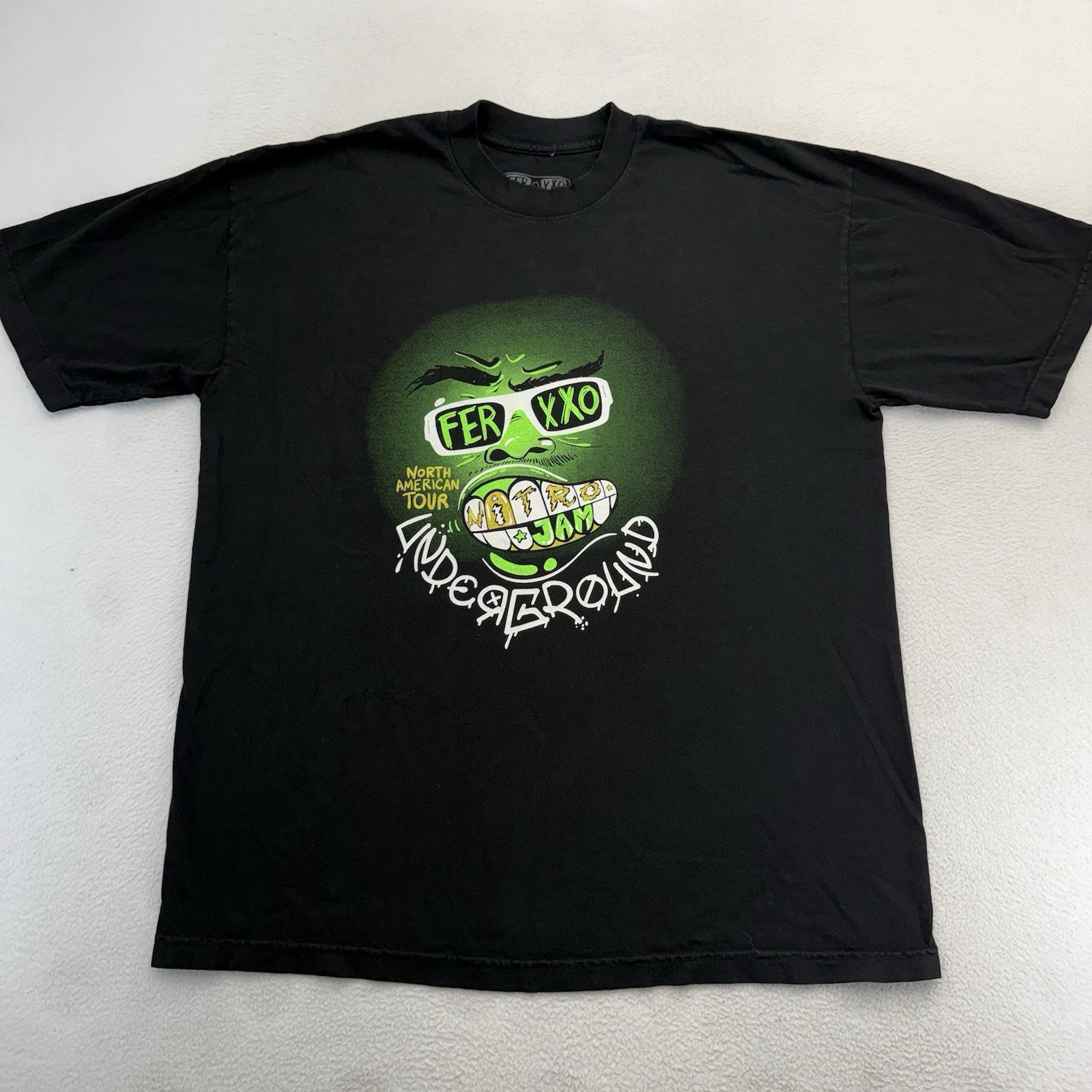 Feid Shirt Mens Large Black Ferxxo Underground Tour Merch Reggaeton Concert Tee