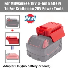 For Milwaukee 18V Li-Ion Battery Adapter To Fits For Craftsman 20V Power Tools