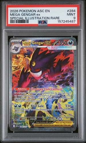 Mega Gengar ex graded PSA 9 for sale on eBay