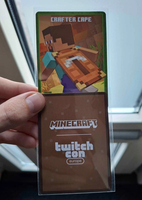 Minecraft Crafter Cape Code - TwitchCon 2026 Exclusive - FAST delivery!