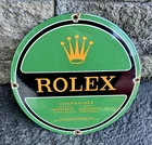 Vintage Rolex Luxury Watches Porcelain Sign - Submariner Store Gas Pump Sign