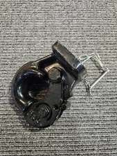 Heavy Duty Capacity 15 Ton Pintle Hook Rigid Mount Towing Trailer Hitch Black