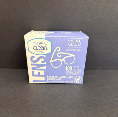 Nice 'n Clean SmudgeGuard Lens Cleaning Wipes 100 CT. (5x5 in x 5.5 in)