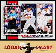 NL Leaders RBI Kyle Schwarber Pete Alonso Juan Soto 2026 Topps #11