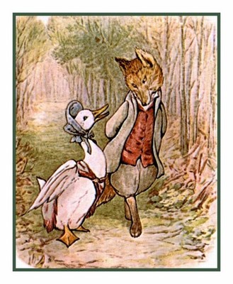 Beatrix Potter Jemima Puddle Duck Fox Counted Cross Stitch Chart Pattern
