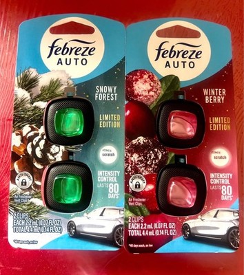 Febreze Limited Edition Car Vent Clips X2 New. 2 scents to choose from 