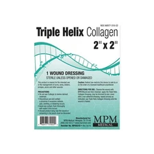 TRIPLE HELIX  Collagen Wound Dressings 2" x 2"  (Box of 5)  MAY 2024 EXP