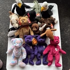 Vintage Ty Beanie Babies Lot 14 Princess, Valentina, Baldy, Dogs Several No Tags