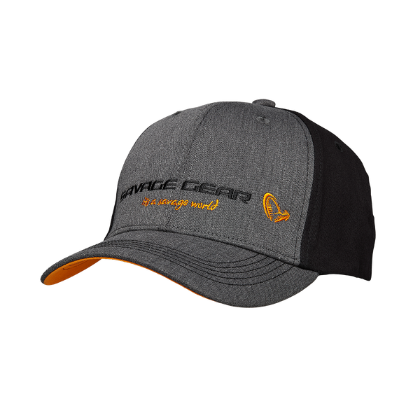 Savage Gear Strike Cap Onesize Grey Melange / Black Baseballcap Truckercap-image