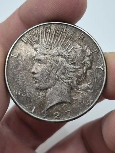 1927 P SILVER PEACE DOLLAR AUTHENTIC U.S.MINT COIN KEY DATE ☆ 1135