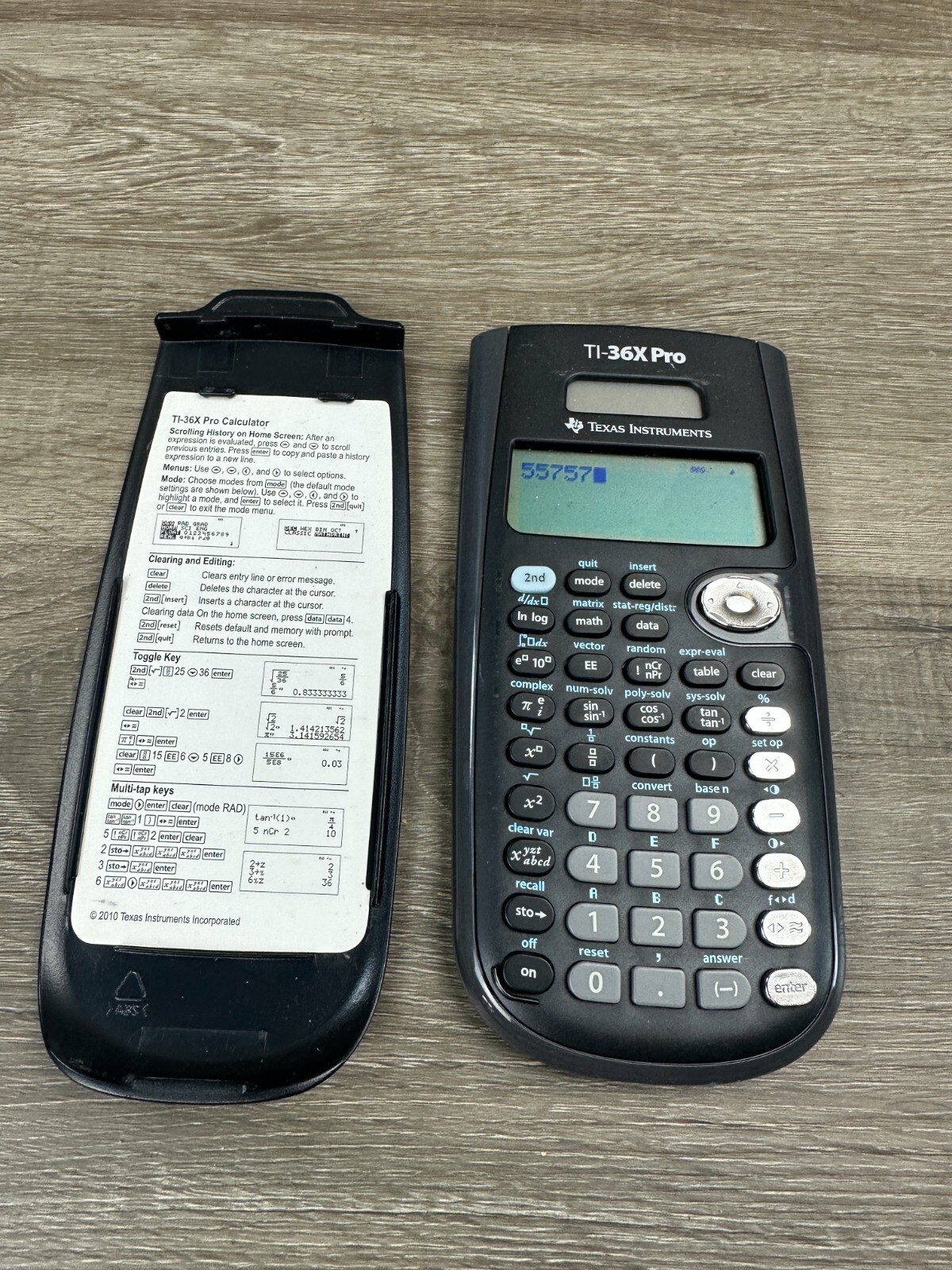 Texas Instruments TI-36X Pro Advanced Scientific Calculator Tested and Works