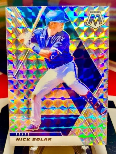 2021 Nick Solak Panini Mosaic Baseball Silver Mosaic Prizm #104