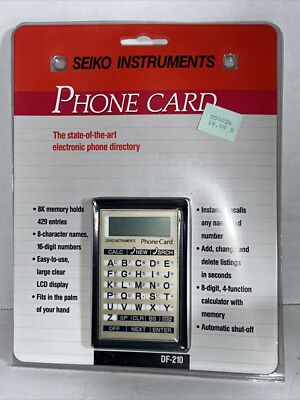 Seiko Scientific Calculator Seiko Instruments Phone Card