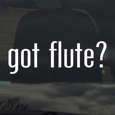 Got Flute? Custom Vinyl Sticker Decal Music Instrument Flutist Lesson