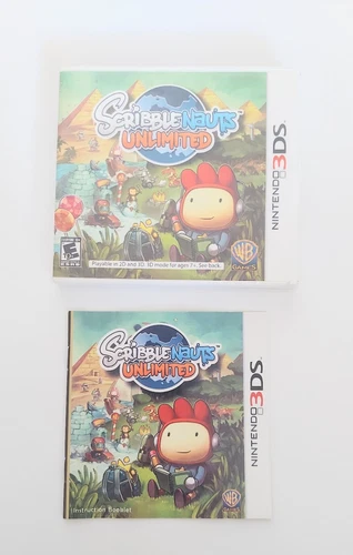 Scribblenauts Unlimited Nintendo 3DS Case and Instruction Book ONLY
