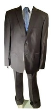 Versace Suit 46R  56IT US made in Europe wool mid-gray modern cut new w/ tag