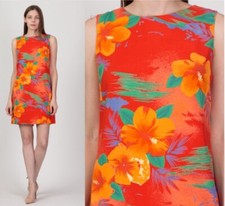 K.C. Spencer Vintage Sunset Tropical Floral Dress Size 10