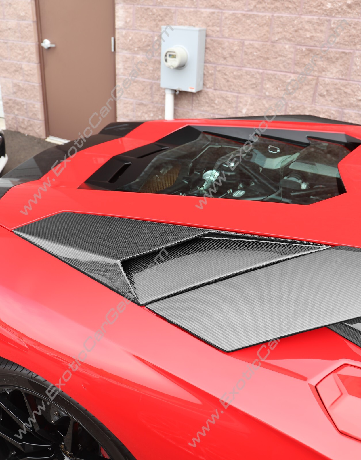 Lamborghini Aventador Carbon Fiber SV Style Large Engine Intake Panels