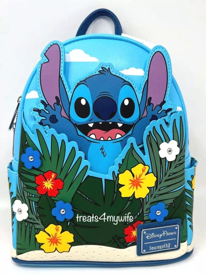 Disney Parks Stitch Tropical Florals Mini Backpack Bag New with Tag 