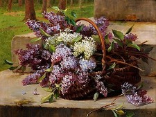 Lilacs in a basket Tile Mural Kitchen Bathroom Wall Backsplash Marble Ceramic