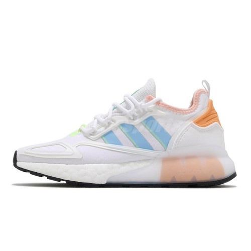 adidas Originals ZX 2K BOOST W White Blue Pink Orange Women Casual Shoes  H06578 | eBay
