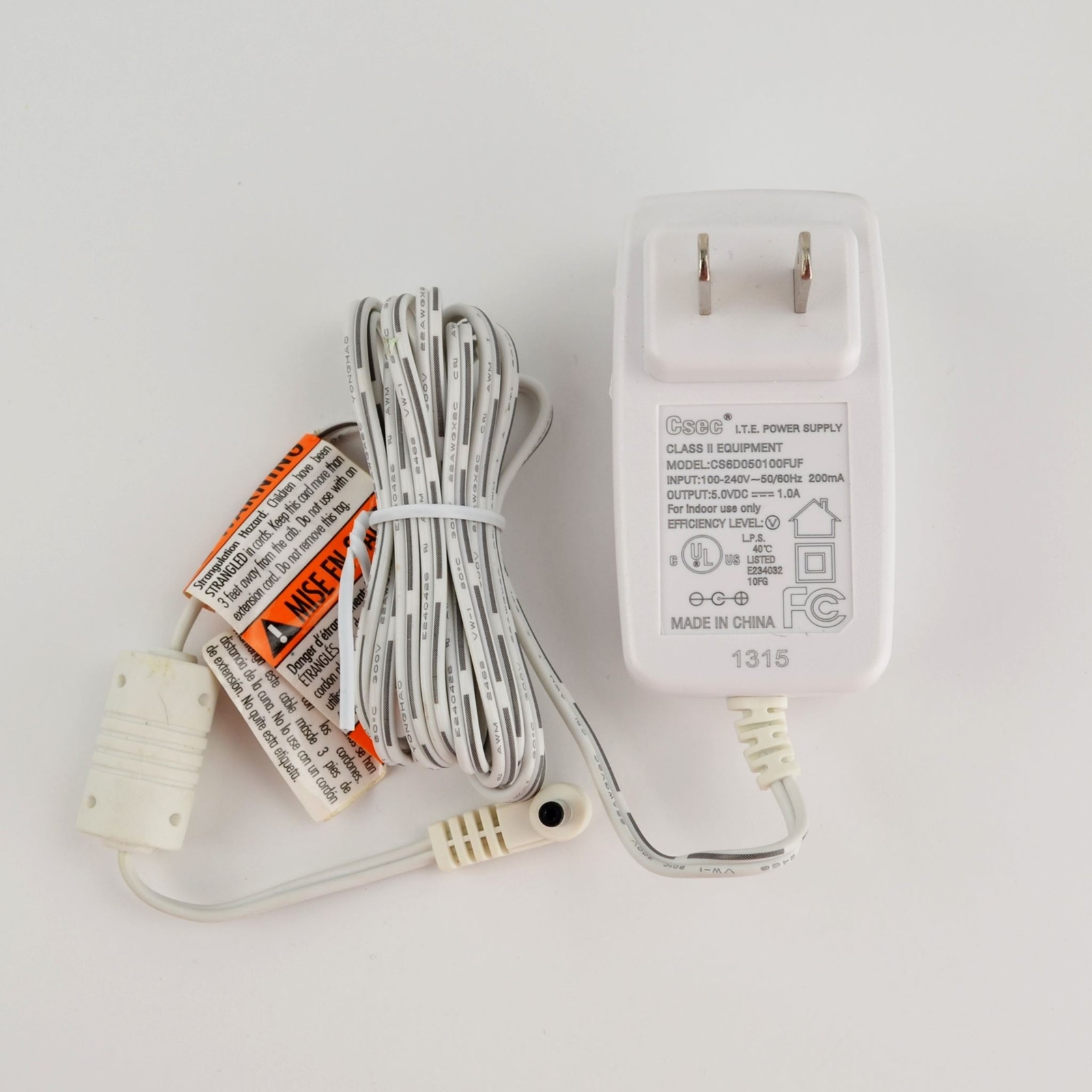 Cs6d050100fuf Class Ii Equipment I.t.e Power Supply Cord