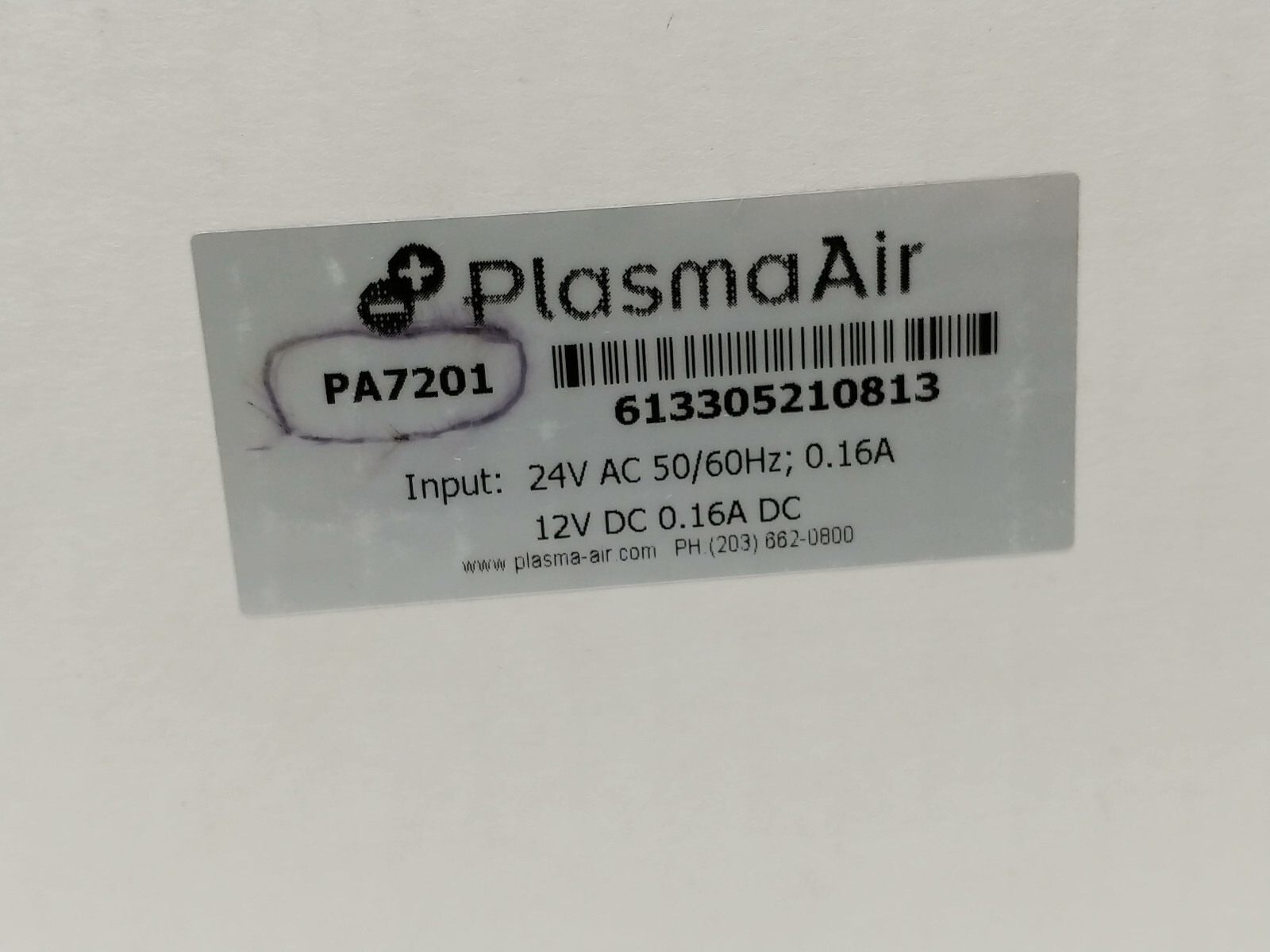 PlasmaAir PA7201, Two ionizer needlepoint unit duct mounted, 24VAC