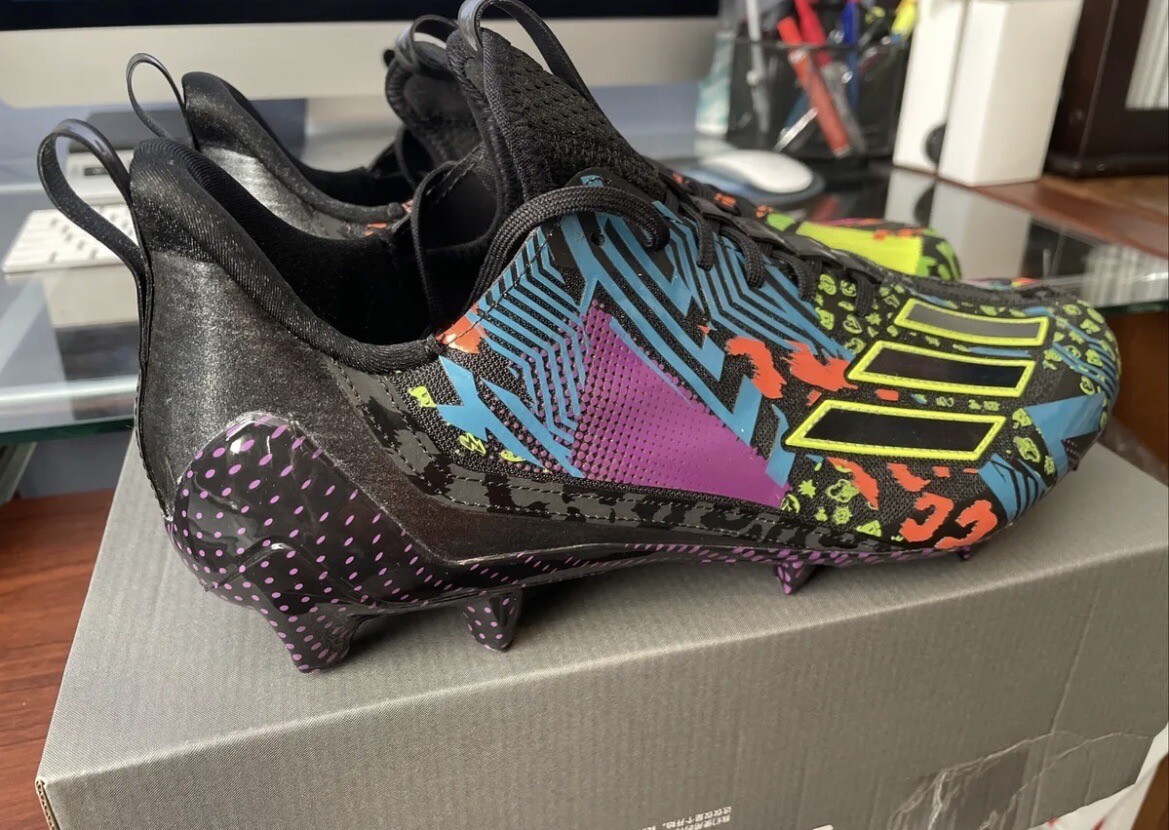 Adidas Adizero 12.0 Mismatch Football Cleats IG9569 Men's 14 neon